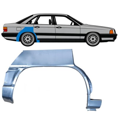 Pannello di riparazione parafango posteriore per Audi 100 C3 1982-1990 / Destra 7607