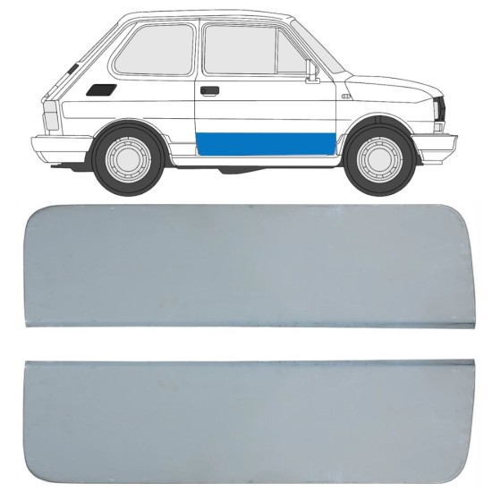 Lamierato riparazione porta per Fiat 126p 1972-2000 / Sinistra+Destra / Set 17262