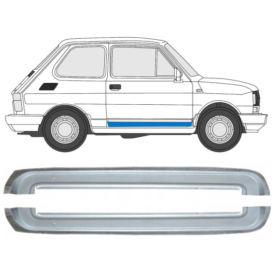Pannello di riparazione porta anteriore interno per Fiat 126p 1972-2000 / Sinistra+Destra / Set 17265