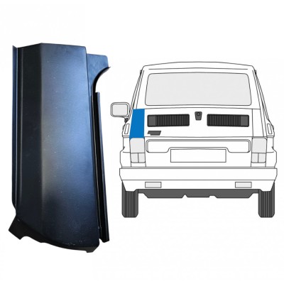 Lamiera di riparazione dell'angolo posteriore per Fiat 126p 1972-2000 / Sinistra 14960