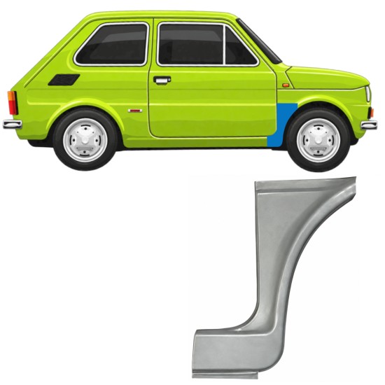Pannello di riparazione parafango anteriore per Fiat 126p 1972-1994 ST/FL / Destra 11217