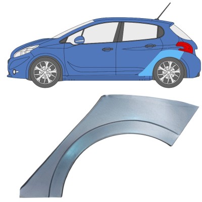 Pannello di riparazione parafango posteriore per Peugeot 208 2012-2019 / Sinistra 16317