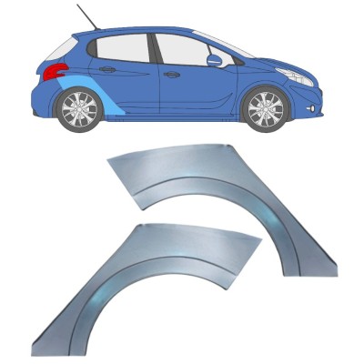 Pannello di riparazione parafango posteriore per Peugeot 208 2012-2019 / Sinistra+Destra / Set 16318