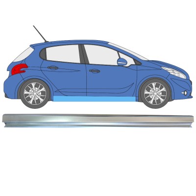 Pannello di riparazione sottoporta lamiera per Peugeot 208 2012-2019 / Destra 16313