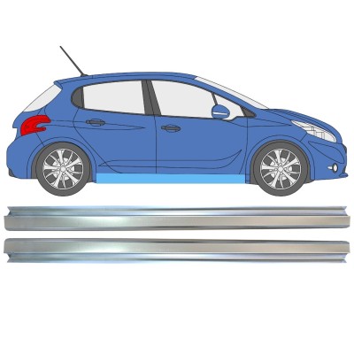 Pannello di riparazione sottoporta lamiera per Peugeot 208 2012-2019 / Sinistra+Destra / Set 16315