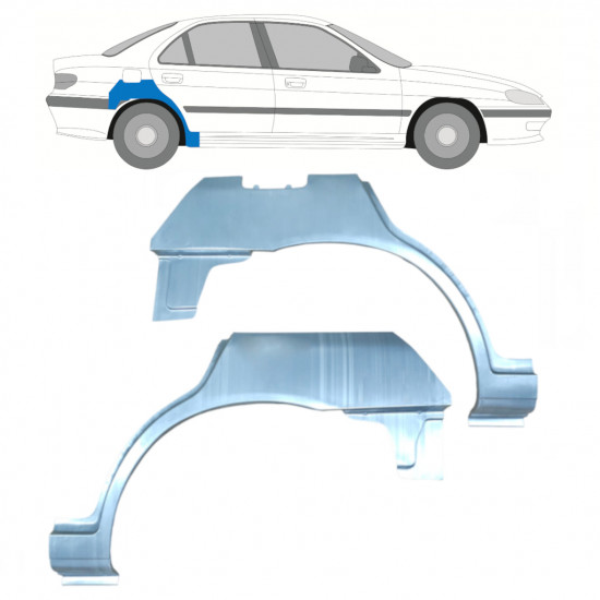 Pannello di riparazione parafango posteriore per Peugeot 406 1995-2005 / Sinistra+Destra / Set 9338