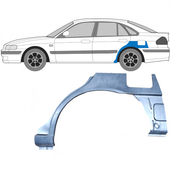 Pannello di riparazione parafango posteriore per Mazda 626 1997-2002 / Sinistra 6692