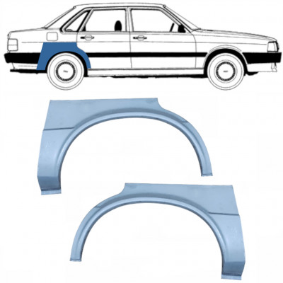 Pannello di riparazione parafango posteriore per Audi 80 B2 1978-1986 / Sinistra+Destra / Set 10505