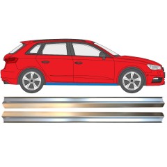 Pannello di riparazione sottoporta inferiore per Audi A3 8V 2012-2020 / Sinistra+Destra / Set 14994