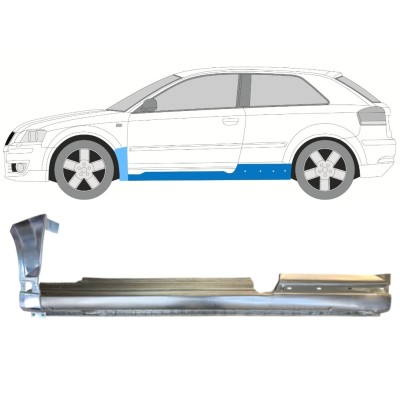 Lamiera di riparazione sottoporta completo e parafango anteriore per Audi A3 8P 2003-2012 / Sinistra / Set 14707