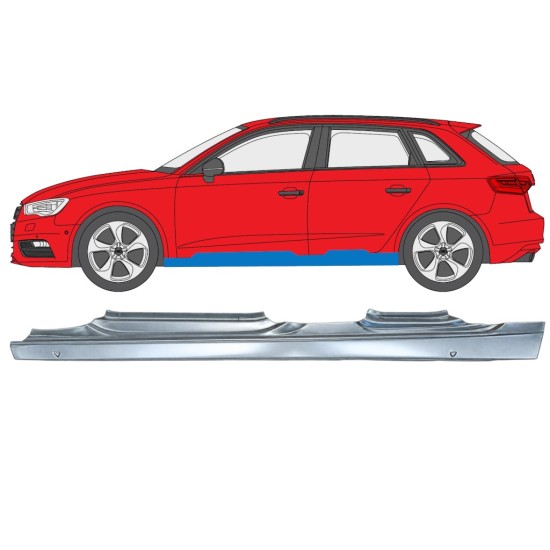 Sottoporta Lamiera Completo per Audi A3 8V 2012-2020 / Sinistra / HATCHBACK 17284