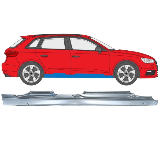 Sottoporta Lamiera Completo per Audi A3 8V 2012-2020 / Destra / HATCHBACK 17283