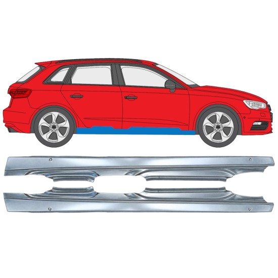 Sottoporta Lamiera Completo per Audi A3 8V 2012-2020 / Sinistra+Destra / HATCHBACK / Set 17285