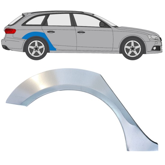 Pannello di riparazione parafango posteriore per Audi A4 B8 2007-2016 / Destra 16322