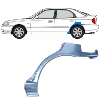 Pannello di riparazione parafango posteriore per Hyundai Accent 2000-2006 / Sinistra 7594