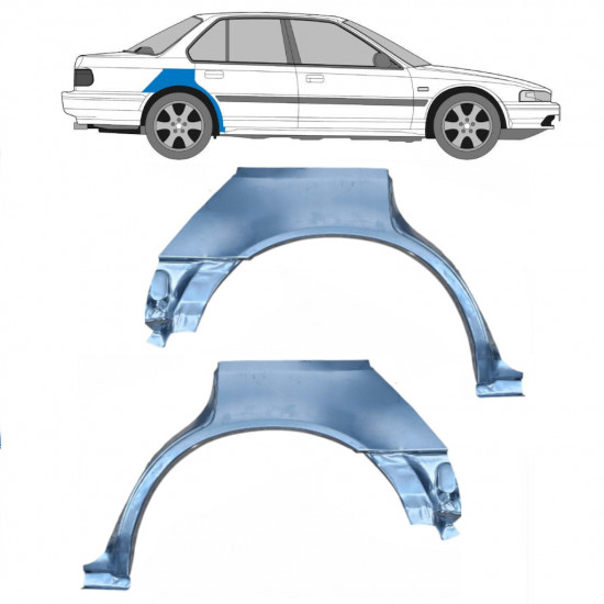 Pannello di riparazione parafango posteriore per Honda Accord 1989-1993 / Sinistra+Destra / Set 9584