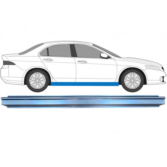 Pannello di riparazione sottoporta lamiera per Honda Accord 2002-2008 / Sinistra = Destra (simmetrico) 6625