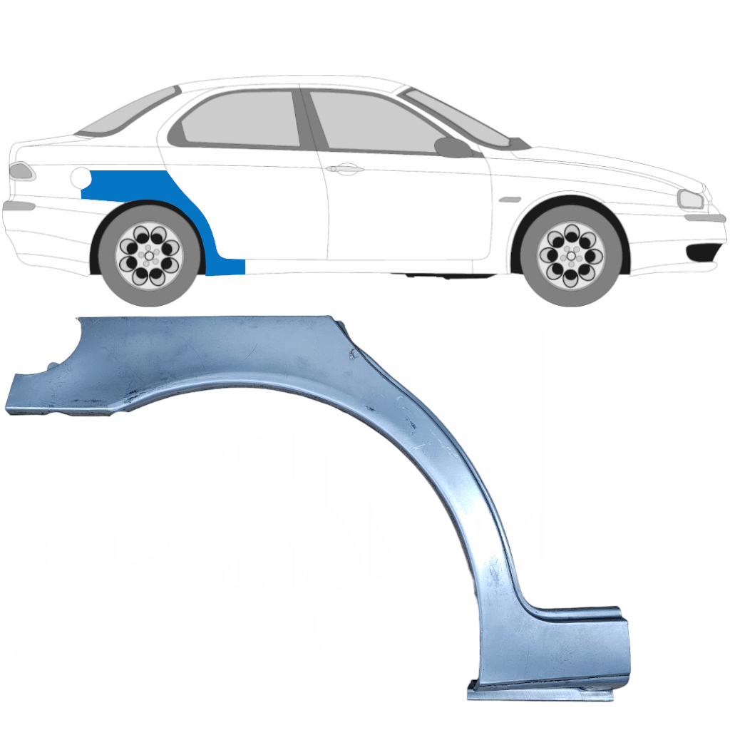 Pannello di riparazione parafango posteriore per Alfa Romeo 156 1997-2005  / Destra / SEDAN 5400