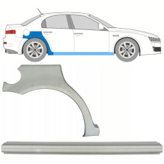 Pannello di riparazione sottoporta e parafango posteriore per Alfa Romeo 159 2005-2012 / Destra / Set 10316