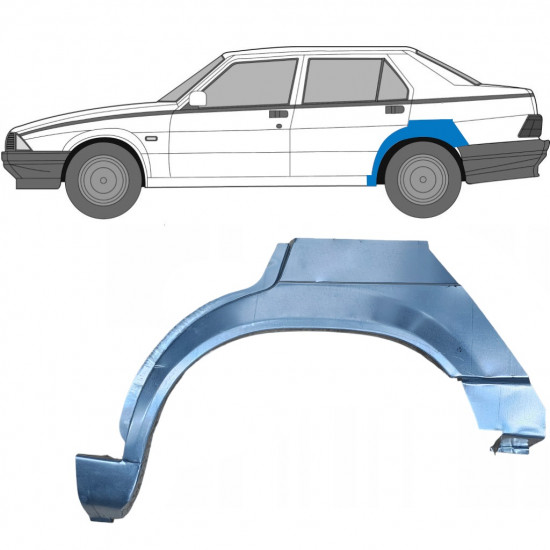 Pannello di riparazione parafango posteriore per Alfa Romeo 75 1985-1992 / Sinistra 7016