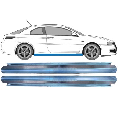 Pannello di riparazione sottoporta lamiera per Alfa Romeo GT 2003-2010 / Sinistra+Destra / Set 16150