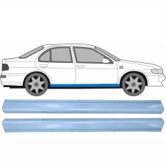 Pannello di riparazione sottoporta lamiera per Nissan Almera N15 1995-1999 / Sinistra = Destra (simmetrico) / Set 10568