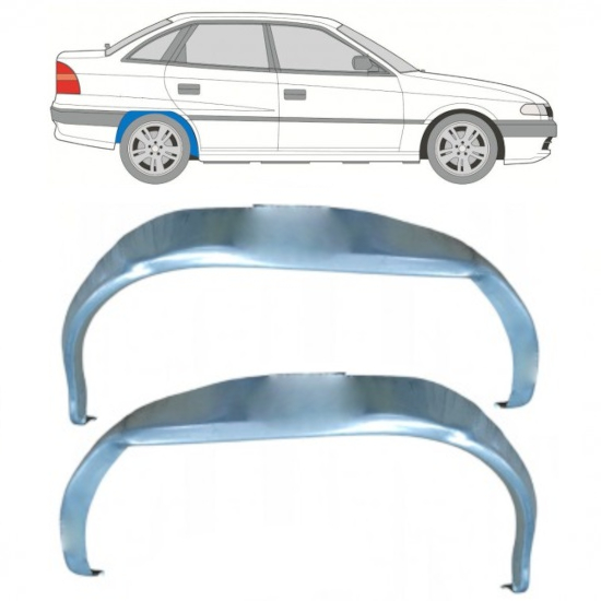 Pannello di riparazione arco ruota posteriore interno per Opel Astra 1991-2002 / Sinistra+Destra / Set 10532