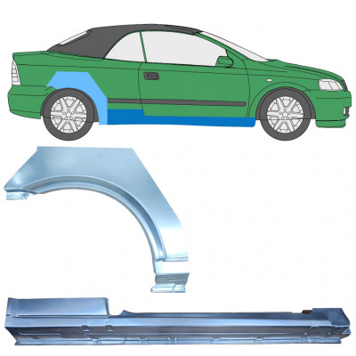 OPEL ASTRA G CABRIO 2001-2006 PASSARUOTA POSTERIORE + SOGLIA / SET / DESTRA