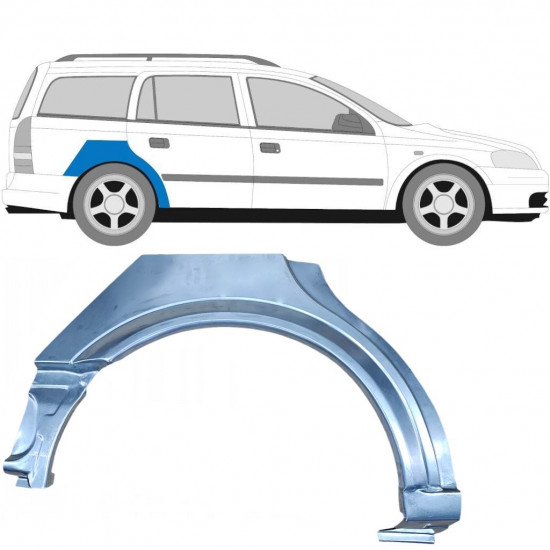 Pannello di riparazione parafango posteriore per Opel Astra 1998-2009 / Destra / COMBI 6860