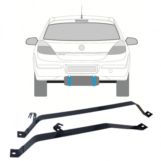 OPEL ASTRA H 2003-2012 CINGHIE DEL SERBATOIO DEL CARBURANTE