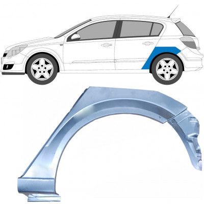 Pannello di riparazione sezione inferiore parafango posteriore per Opel Astra 2003-2014 / Sinistra 6871