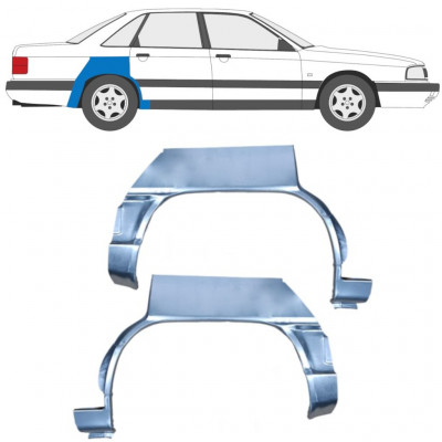 Pannello di riparazione parafango posteriore per Audi 100 C3 1982-1991 / Sinistra+Destra / Set 9993