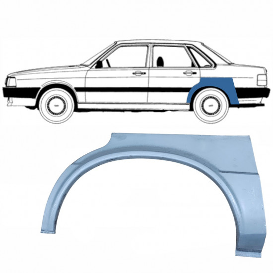 Pannello di riparazione parafango posteriore per Audi 80 B2 1978-1986 / Sinistra 8892