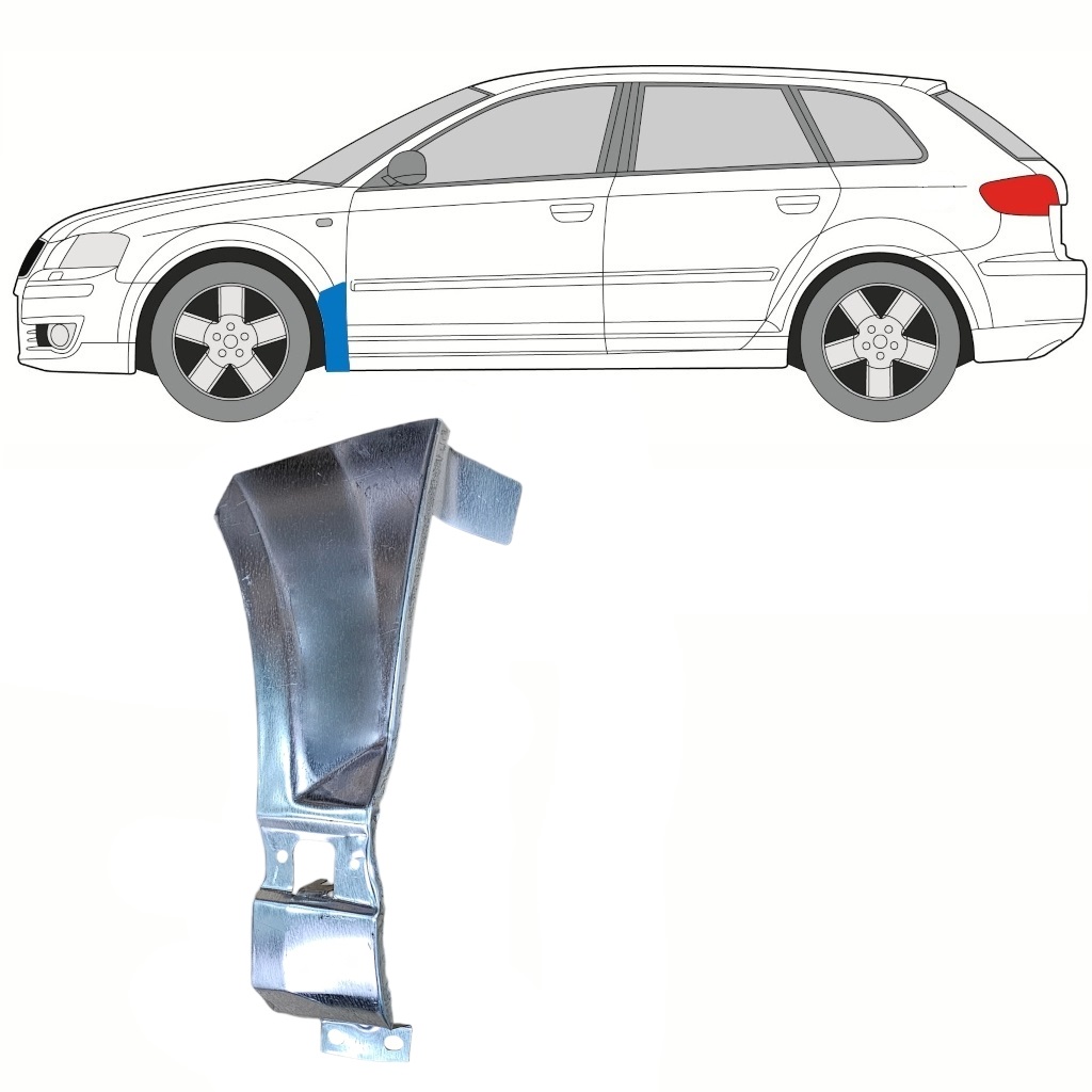 2X Paraspruzzi Anteriore Per Audi A3 8L1, 8P1, 8PA