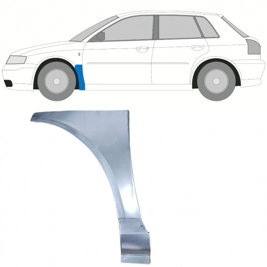 Pannello di riparazione parafango anteriore per Audi A3 8L 1996-2003 / Sinistra 11803