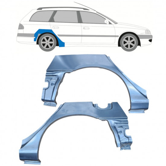 Pannello di riparazione parafango posteriore per Toyota Avensis 1997-2003 / Sinistra+Destra / COMBI / Set 9813