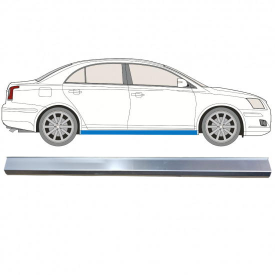 Pannello di riparazione sottoporta inferiore per Toyota Avensis T25 2003-2008 / Sinistra = Destra (simmetrico) 12865
