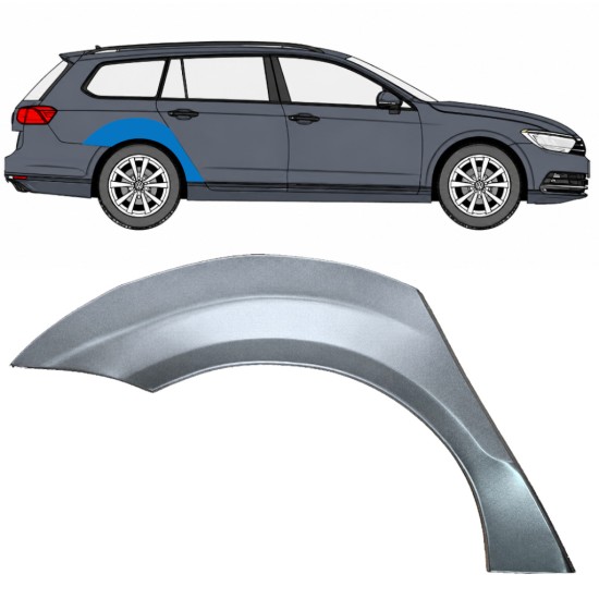 Pannello di riparazione parafango posteriore per Volkswagen Passat B7 2010-2015 / Destra / COMBI 16972