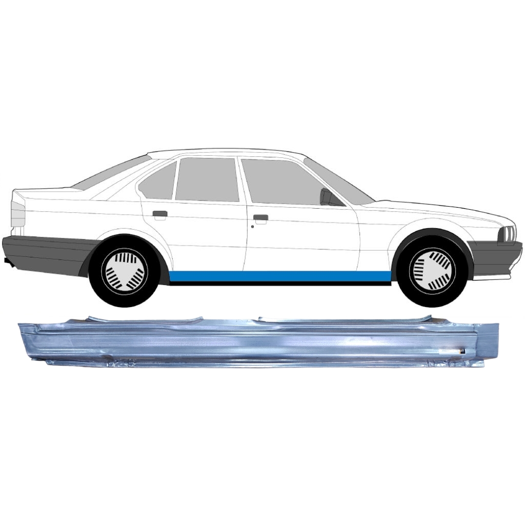BMW 5 E34 1987-1996 BERLINA PROPRIETÀ COMPLETO PANNELLO DI RIPARAZIONE DELLA SOGLIA / COPPIA