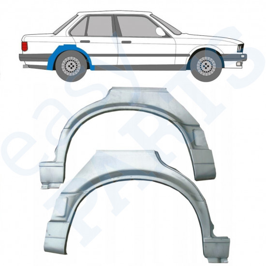 BMW 3 E30 1987-1994 4 PORTA PASSARUOTA POSTERIORE / SET