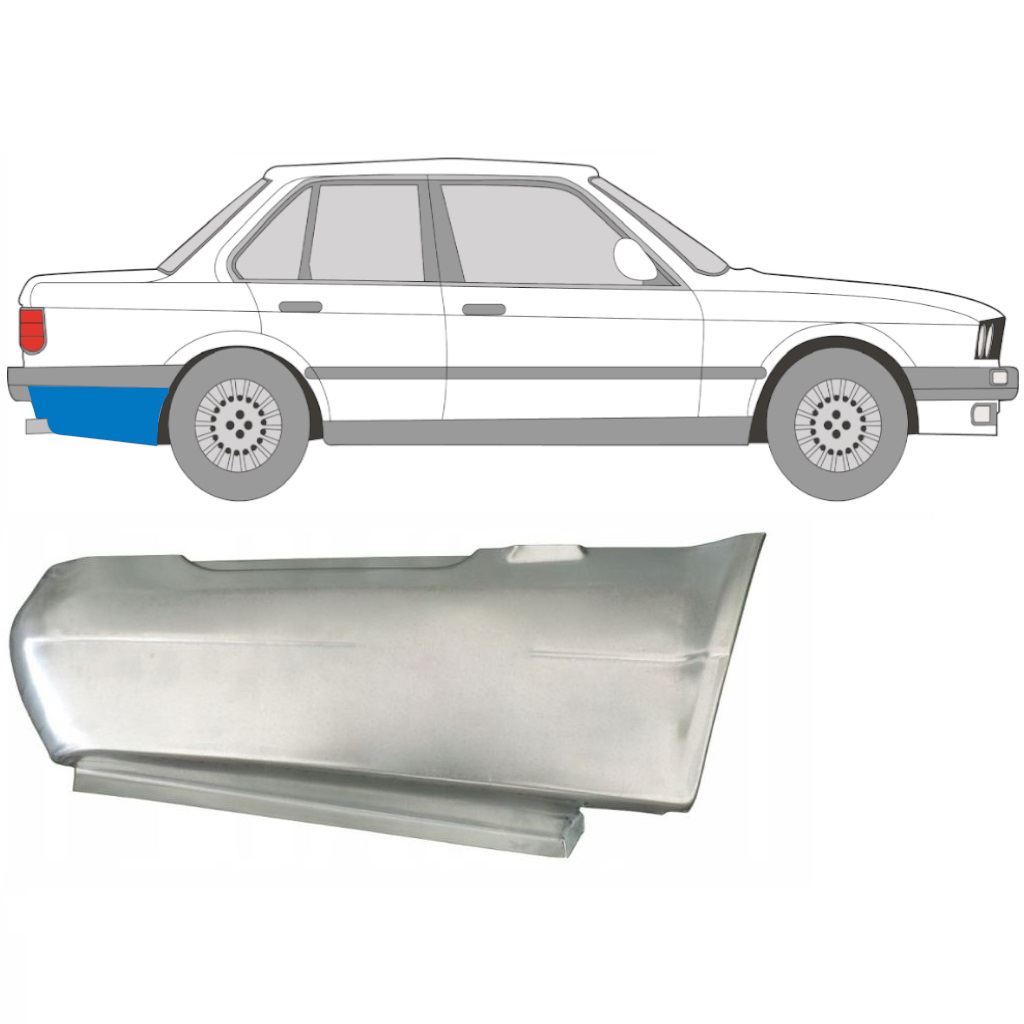 BMW 3 E30 1982-1987 2/4 PORTA PANNELLO DI RIPARAZIONE DELL\'ALA POSTERIORE / COPPIA