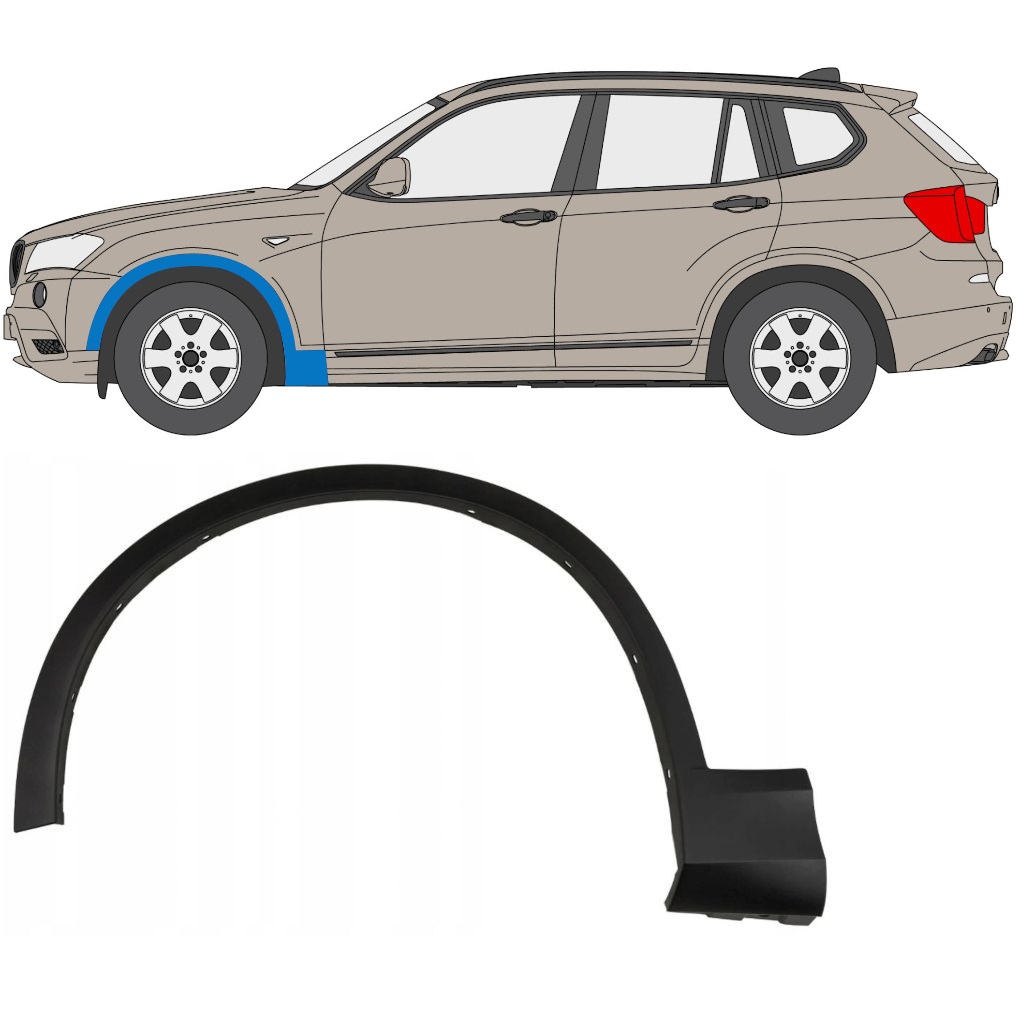 Modanatura Cromata Per Paraurti Anteriore BMW X3 (2011-2017) E X4 (2015-2018) – Set Conducente E Passeggero