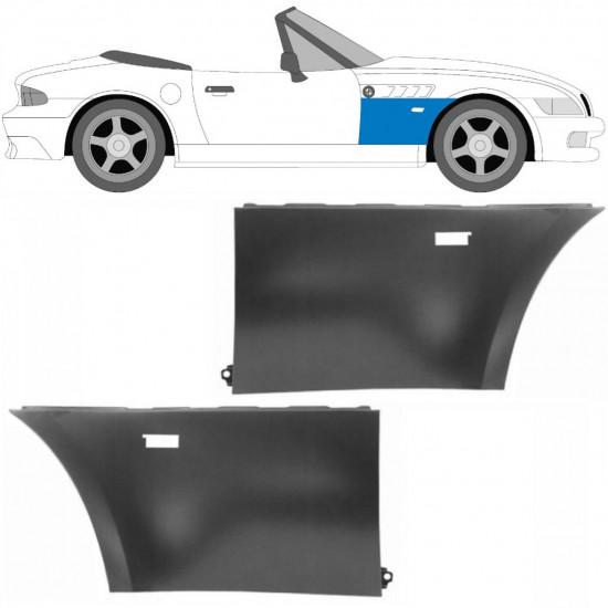 Parafango anteriore per BMW Z3 1995-2003 / Sinistra+Destra / COUPE / ROADSTER / Set 9499