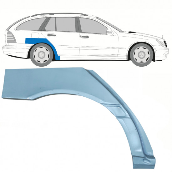 Pannello di riparazione parafango posteriore per Mercedes C-class 2000-2007 / Destra / COMBI 9098