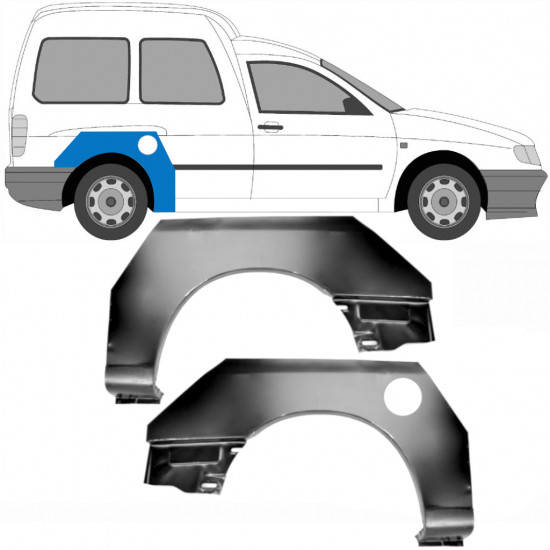 VW CADDY SEAT INCA 1995-2004 PASSARUOTA POSTERIORE / SET