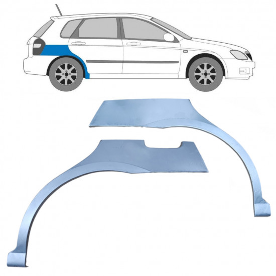 Pannello di riparazione parafango posteriore per Kia Cerato 2004-2008 / Sinistra+Destra / Set 10690