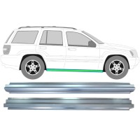 Pannello di riparazione sottoporta interno ed esterno per Jeep Grand Cherokee 1998-2005 / Sinistra = Destra (simmetrico) / Set 17005
