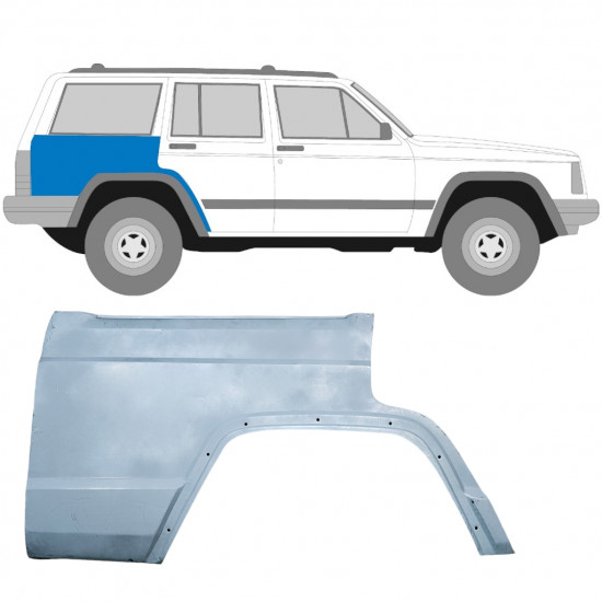 Pannello di riparazione parafango posteriore per Jeep Cherokee XJ 1984-2001 / Destra 5255