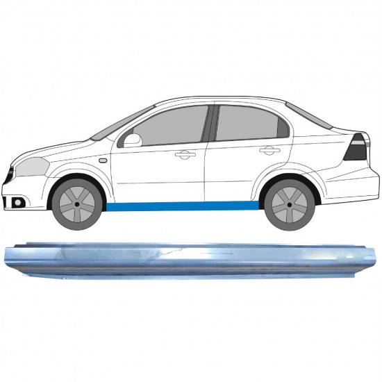 CHEVROLET AVEO 2003-2008 PANNELLO DI RIPARAZIONE DELLA SOGLIA / SINISTRA