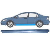 Pannello di riparazione sottoporta lamiera per Honda Civic 2005-2011 / Sinistra / SEDAN 11007